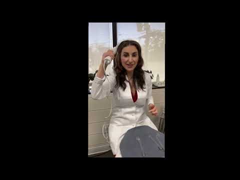 Doctor Shows Patient How to Use the Vortex Hair Growth Wand