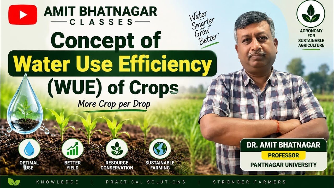 Concept of Water Use Efficiency (WUE) of Crops