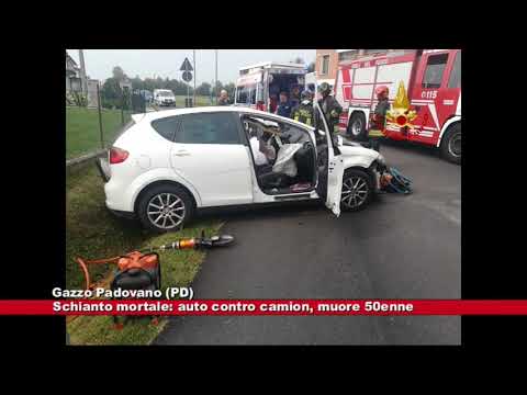 # Gazzo Padovano (PD). schianto mortale, auto contro camion, un morto 17.09.2019
