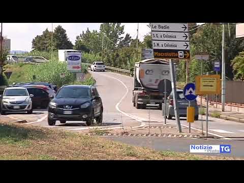 2018-09-05 PRATO - LAVORI IN VIA MORO, TRAFFICO SU PONTE VIETATO A TIR