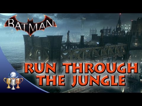Batman Arkham Knight - Run Through The Jungle - Gliding Under 3 Bridges