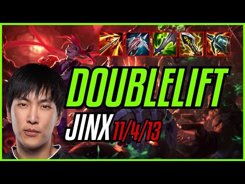 DOUBLELIFT - JINX vs XAYAH ADC - NA CHALLENGER - PATCH 11.8