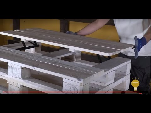 Cómo hacer una mesa elevable con dos palets