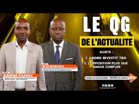 Vous suivez le QG DE L’ACTUALITÉ du Mardi 25 Novembre 2025.