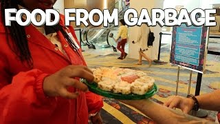 (WTF) FEEDING STRANGERS FOOD FROM GARBAGE | OmarGoshTV