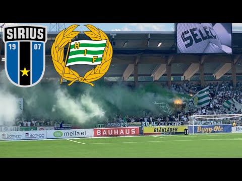 Hammarby Stimmung & Pyro Auswärts in Uppsala | IK Sirius vs Hammarby IF 09.07.23 Groundhopping