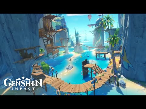 Wind-Blown Ravines • Airborne Asha OST (Pokemon-like) | Genshin Impact 5.8 OST