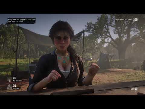 Mary Beth is good at dominos