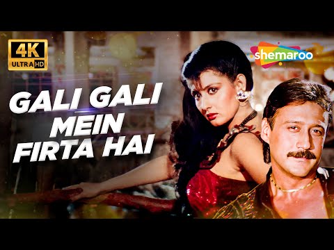 Full 4K Video: Gali Gali Mein Phirta Hai | Tridev(1989) |Jackie Shroff,Sangeeta Bijlani |Alka Yagnik