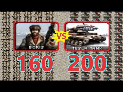 Boris vs Tesla Tank - Same Cost - Red Alert 2