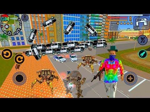 Vegas Crime Simulator #31New Update New Robots Sipder and BigFoot|by Naxeex LLC|Android GamePlay FHD