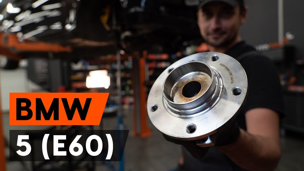 Como mudar rolamento da roda da parte dianteira em BMW E60 - guia de substituição
