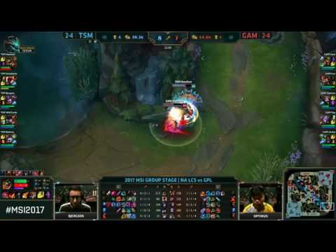 TSM vs Gigabyte Marines Highlights - MSI 2017 Day 4 - TSM vs GAM