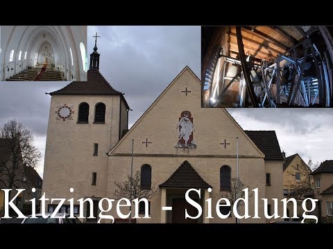 Kitzingen (KT) Die fünf Glocken von Sankt Vinzenz (Turmaufnahme)