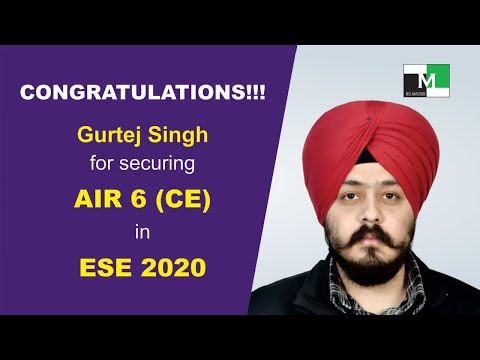 ESE 2020 Topper Gurtej Singh AIR-6 (CE) is IES Master Student