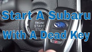 Start Your Subaru With A Dead Key Fob