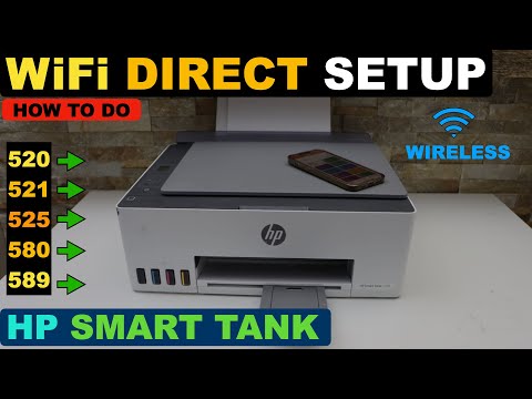 HP Smart Tank 520 | 525 | 540 | 580 | 589 WiFi Direct Setup | Wireless Setup | Wireless Password.