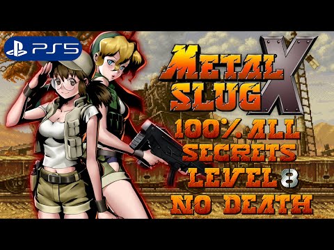 Metal Slug X (PS5) - All Secrets 100% Speedrun Level-8 No Death (4K)