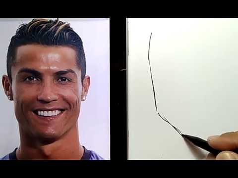 HEBAT, lansung spidol menggambar RONALDO, dengan cepat dan mudah / how to draw ronaldo easy