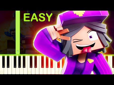 PURPLE GIRL (I'm Psycho) - EASY Piano Tutorial