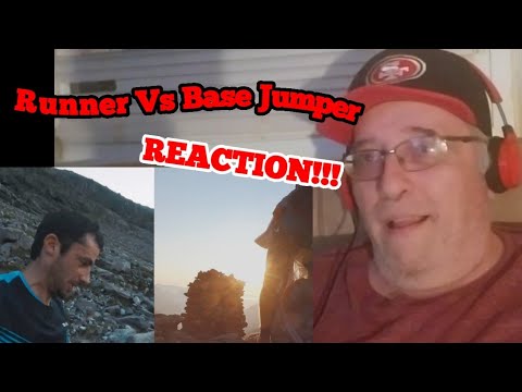 Runner Vs Base Jumper. | REACTION!!!