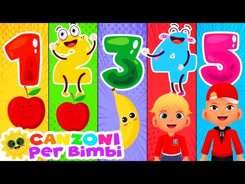 CANZONI PER BAMBINI ♫ Impara i numeri da 1 a 10 in Italiano ♫ La Canzone dei Numeri