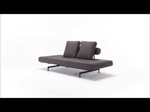 Schlafsofa / Liege GHIA mit Laserbeinen von Innovation - bo75
