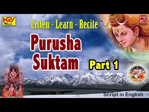 Purusha Suktam | Part 1 | Learn Chanting |  Shankara Sastrigal | With English Script | Gurukulam