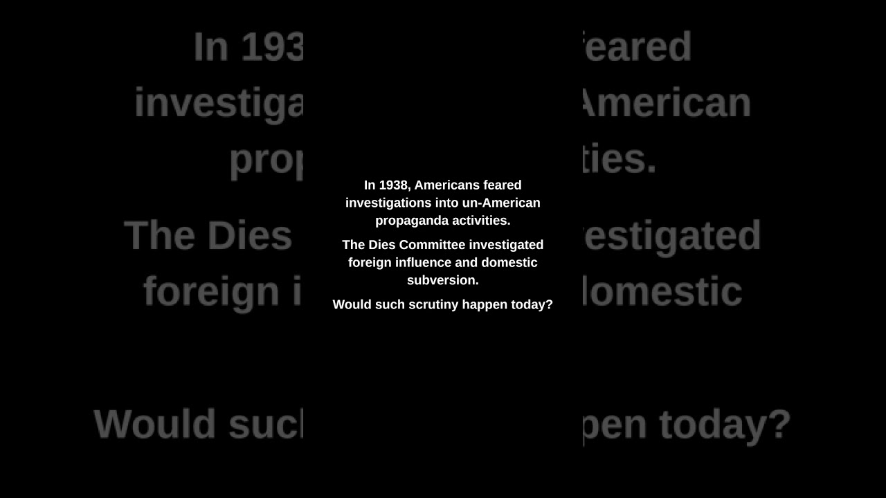In 1938, Americans feared investigations into un-American propaganda activities.
