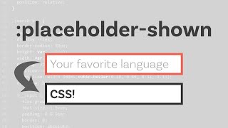 Change the style of an input based on if there is a placeholder