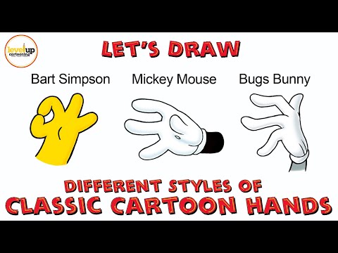 Lets Draw Different Styles of Classic Cartoon Hands