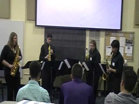 TAMUC Sax Quartet plays 