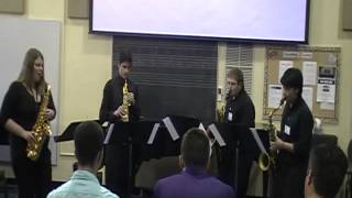 TAMUC Sax Quartet plays 