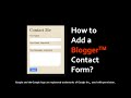 How to Add Contact Form on Blogger How to Add Contact Form on Blogger