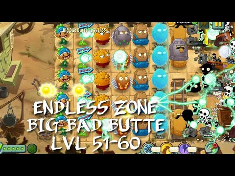 Plants vs Zombies 2 - Wild West | Endless Zone All Max Level Plants Test Level 51 - 60