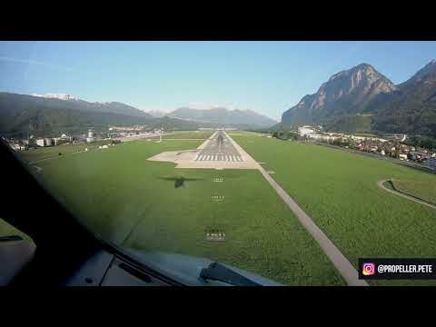 Cockpit view - approach and landing in Innsbruck (LOWI/INN)