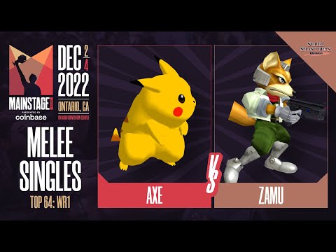 Axe (Pikachu) vs Zamu (Fox) - Melee Top 64 Winners Round 1  - Mainstage 2022