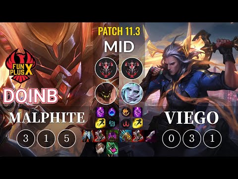 FPX Doinb Malphite vs Viego Mid - KR Patch 11.3