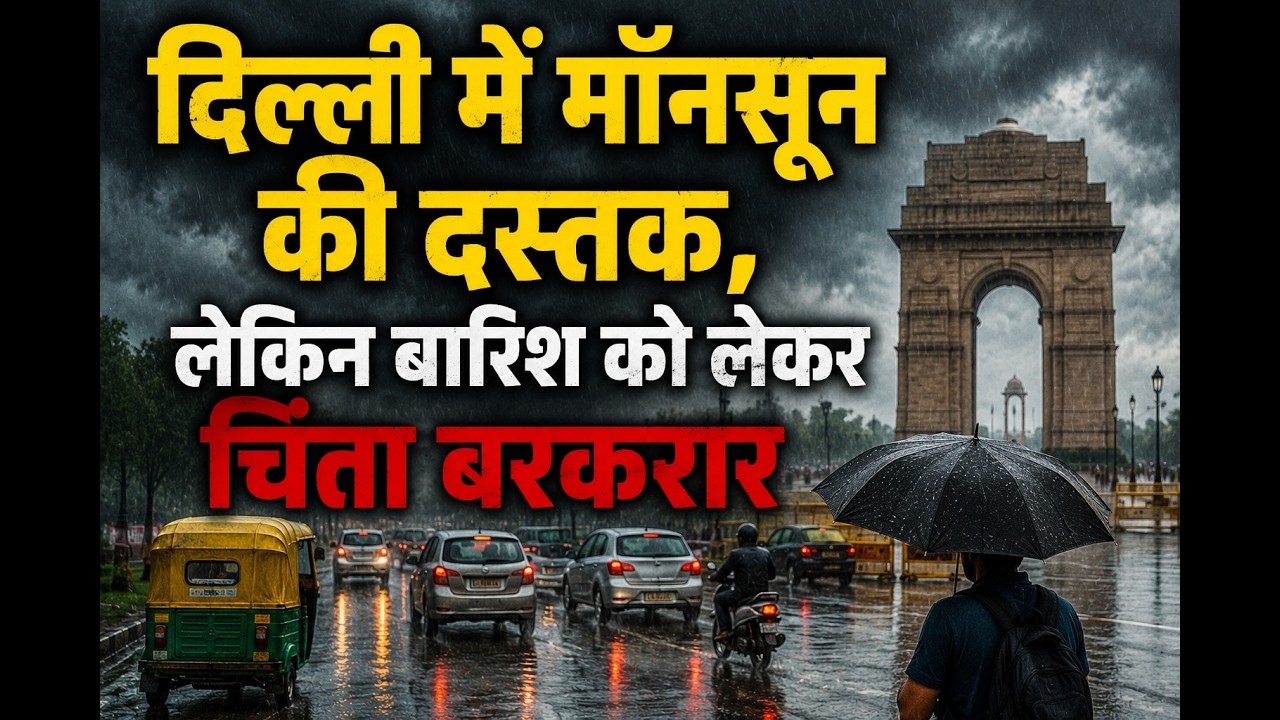 दिल्ली में मॉनसून की दस्तक, लेकिन बारिश को लेकर चिंता बरकरार