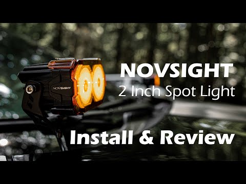 More lights on Subaru Outback Wilderness Novsight 2 inch Cyber 1 LED Spot Lights / Night Review