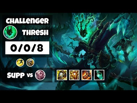 Thresh Challenger Gameplay S11 Replay 11.13 Support (0/0/8) - OCE
