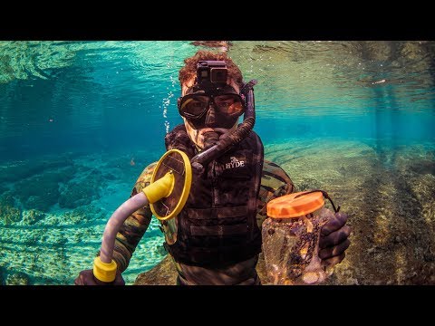 Found Money, Jewelry and MORE While Metal Detecting Underwater in Florida! (Beware Alligators) Video