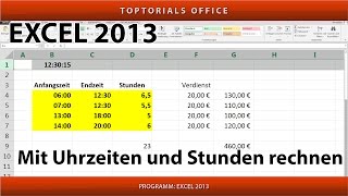 Mit Uhrzeiten und Stunden rechnen (Excel)