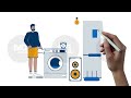 Black Man Managing Smart Household Appliances Using Tablet Hand Drawn Whiteboard Animation