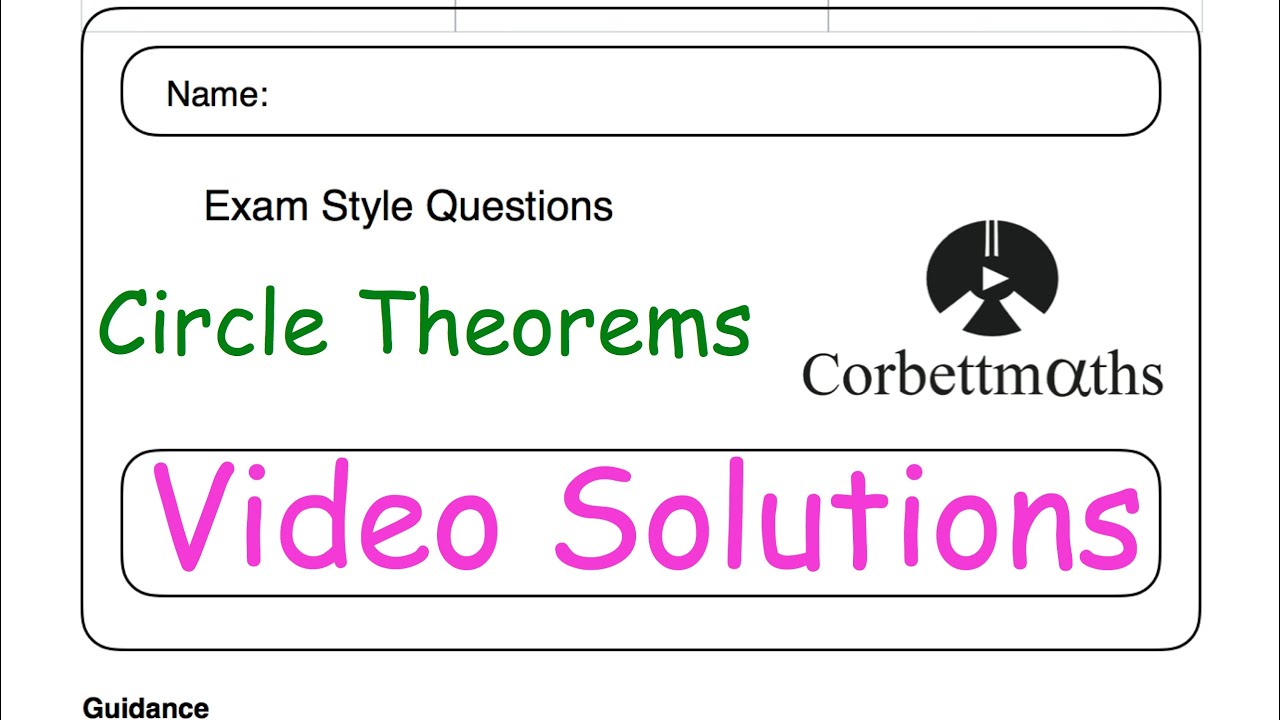 Circle Theorems Answers - Corbettmaths