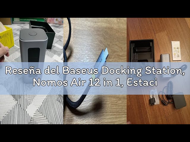Vídeo relacionado con Baseus Docking Station, Nomos Air 12 in 1, Estación de Acoplamiento 2 Monitores con 2 * 4K HDMI, USB-A/C 10Gbps, Ethernet 1 Gbps, 100W PD, HUB USB C para Laptop DELL/HP/Lenovo/ASUS/Acer/Mac