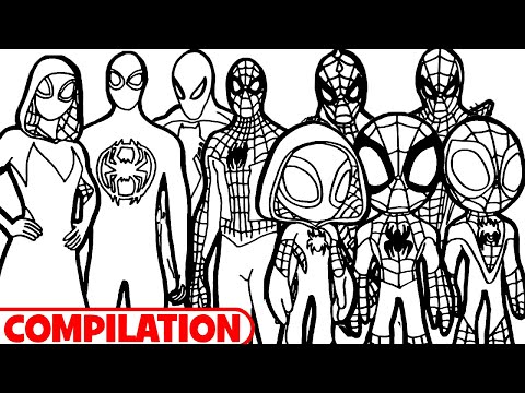 🔴DRAWIG  Marvel's SPIDEY and His Amazing Friends, Spider Man, spider-verse | 60 Minute Compilation