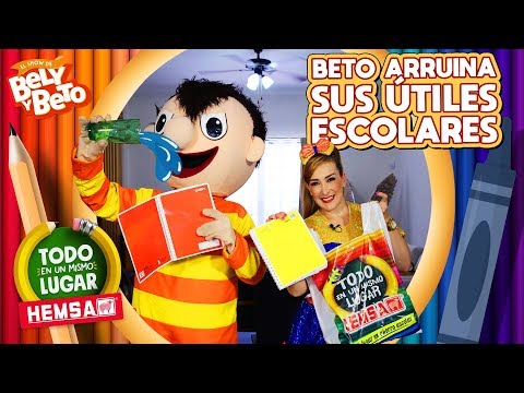 Beto Arruina sus Útiles Escolares - Bely y Beto