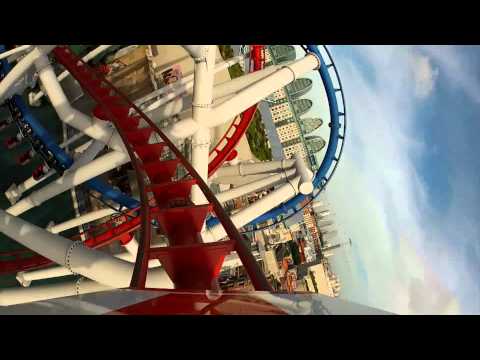 Battlestar Galactica Roller Coaster POV Universal Studios Singapore Human & Cylon