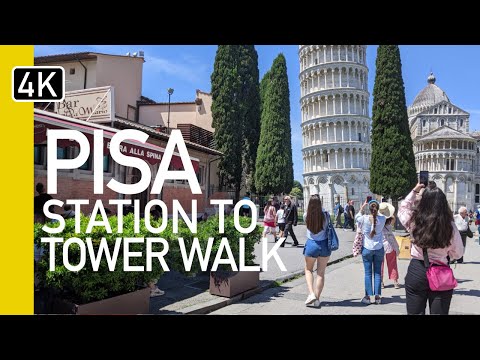 (cc) How To Get To Pisa Tower, Italy in 2024 | Walking Tour From Pisa Train Station
